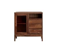 SFANIIX Mueble Tipo Bufé Aparador de Nogal de 120 cm for Cocina y Comedor. Aparador con Almacenamiento