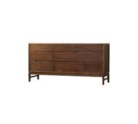 SFANIIX Mueble Tipo Bufé Aparador de Nogal de 140 cm, Ideal for Cocina, Buffet y Restaurante. Aparador con Almacenamiento