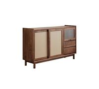 SFANIIX Mueble Tipo Bufé Aparador de Nogal de 160 cm, Ideal for armarios de Almacenamiento Sencillos en Salas de Estar. Aparador con Almacenamiento(140cm)