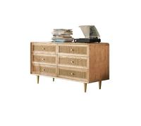 SFANIIX Mueble Tipo Bufé Aparador de ratán de Madera Modern de Almacenamiento de Vestuario de Dormitorio Aparador con Almacenamiento