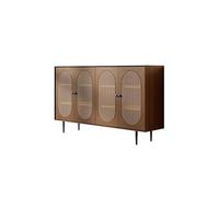SFANIIX Mueble Tipo Bufé Aparador de ratán Retro, Armario de Almacenamiento de Pared for Cocina, Mueble for vinos Moderno for Restaurante Aparador con Almacenamiento(M)