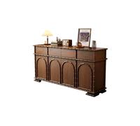 SFANIIX Mueble Tipo Bufé Armario de Almacenamiento de Entrada de Madera Maciza 150 cm, Mueble Decorativo Vintage, Apto para Salón, Vestíbulo, Cocina, Dormitorio etc Aparador con Almacenamiento