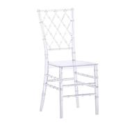SFANIIX Silla de Escritorio Silla de Boda, Silla Banquete Hotel, Cristal Transparente, bambú Estilo Castillo, Restaurante, auditorio, Exterior