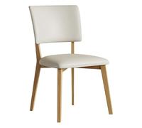 SFANIIX Silla de Escritorio Silla de Comedor escandinava Madera Maciza, Moderna, Sencilla, Ligera, Lujo, pequeña, Cuero, con Respaldo for Restaurante