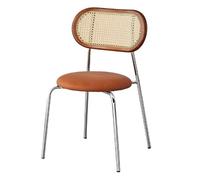SFANIIX Silla de Escritorio Silla de Comedor for el hogar, Estilo Simple, for Oficina, Estudio, Silla ratán con Respaldo