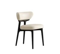 SFANIIX Silla de Escritorio Silla de Comedor Italiana Madera Maciza, Estilo escandinavo, Cuero y Fresno, Moderna, Sencilla pequeña, con Respaldo for el hogar