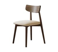 SFANIIX Silla de Escritorio Silla de Comedor Moderna y Sencilla for el hogar, pequeña Mesa con Troncos Madera Fresno Color Nogal