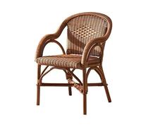 SFANIIX Silla de Escritorio Sillas de ratán Estilo japonés, sillas Tejidas for Comedor WABI-sabi, balcón con Acabados fotográficos