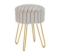 SFANIIX Taburete De Tocador, Simple Gris, Terciopelo, Adecuado for, Dormitorio Y Sala Estar Reposapiés Pequeño