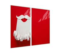 SFArt - Cubierta de cristal para cocina, 2 piezas, 30 x 52 + 45 x 52 cm, tabla de cortar y placa de vitrocerámica, higiénica y antideslizante, protección para inducción, vitrocerámica, barba de