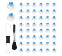 SFBSFL 56 interruptores de teclado mecánicos táctiles de 3 pines, extractor de teclas 2 en 1 y kit de cepillo de limpieza para modificación personalizada de teclado de oficina y juegos