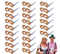 Sfcddtlg 24 gafas Pretzel Oktoberfest para suministros de fiesta Oktoberfest (24 piezas)