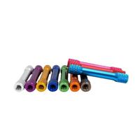 SFCHEN 10 unidades por lote M3 de 3 mm, doble redondo, moleteado, de aluminio colorido, separador M3 x 15/20/25/30/35/37/40 (naranja, M3 x 25)