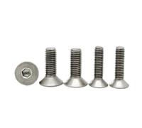 SFCHEN 2 tornillos de titanio DIN7991 M2 M2.5 M3 M4 M5 M6 M8 TA2 Gr2 Titanio plano hexagonal cabeza avellanada (50 mm, M6 5 unidades)