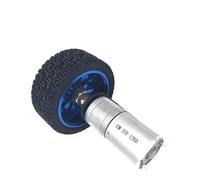 SFCHEN 25GA-370 DC 6V 12V 24V Eje 4mm con soporte de montaje de acoplamiento rueda 65mm 12-1931RPM para modelo de coche (77 rpm, 24V)