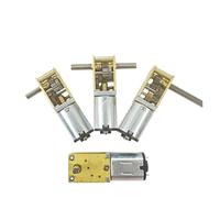 SFCHEN GW1812-N20 DC 12 V (a 6 V 3 V), motor de engranaje helicoidal de micro metal de velocidad lenta y alto par motor largo de doble eje 16-381RPM Robot Eleltric Lock (eje único 8 mm, 68 RPM)