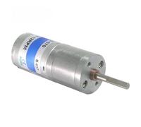 SFCHEN Motorreductor DC 6V, 12 y 24, motor bajo ruido baja velocidad, caja de engranajes 25 mm diámetro, eje largo, JGA25-370(10 RPM_12V)