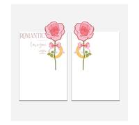 SFCHEN - Papel de regalo coreano para San Valentín, diseño de latidos y flores, color blanco