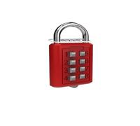 SFCNCVBTBX Candado de combinación 4 dígitos con botón pulsador, varios colores, código equipaje, accesorios viaje candado(Rosso)