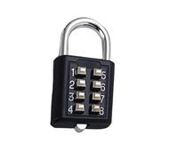 SFCNCVBTBX Candado de combinación impermeable 8 dígitos for exteriores, con contraseña seguridad, aleación zinc, for maletas viaje, llave antirrobo candado(Noir,1PCS)