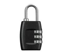 SFCNCVBTBX Candado de equipaje homologado con combinación reiniciable 3 posiciones y código contraseña for maletas viaje candado(Black 1)