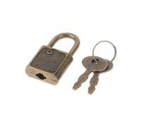 SFCNCVBTBX Juego de 6 candados rectangulares colores for equipaje, mini cerraduras con llave for viajes, bodas, joyas, diarios, libros y maletas candado(Bronze)