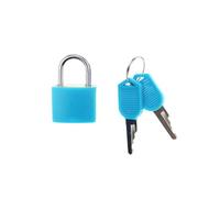 SFCNCVBTBX Mini candado de acero resistente 6 colores for maleta viaje, diario, con 2 llaves, plástico, for cajón, equipaje, decoración, 30 x 23 mm candado(Sky Blue)