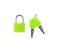 SFCNCVBTBX Mini candado de acero resistente 6 colores for maleta viaje, diario, con 2 llaves, plástico, for cajón, equipaje, decoración, 30 x 23 mm candado(Verde)