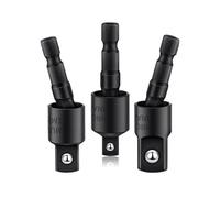 SFCNCVBTBX Taladro eléctrico de 360°, destornillador neumático, funda, adaptador universal, mango hexagonal a cabezal cuadrado, giratorio, varilla conexión, herramientas Toma de corriente(Black Set)