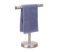 Sfemn Soporte para Toallas de Mano para encimera de tocador de baño, Acero Inoxidable SUS304, en Forma de T, toallero, Barra de Toalla para baño, Cocina (níquel Cepillado)