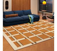 SFgFGfcghC Alfombra Azul a Cuadros Estilo Bauhaus para Sala y Dormitorio, Estilo Antiguo de Alta Gama, no Lavable, borrable,b,100 * 140cm