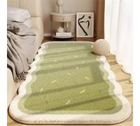 SFgFGfcghC Alfombra de Dormitorio Principal de imitación Cachemira Color Crema con Forma Irregular, Lavable a máquina,a,80 * 180cm