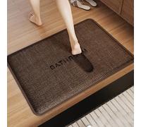 SFgFGfcghC Alfombrilla de baño Tejida de Lino con Esponja Espesa, Absorbente de Agua, Alfombrilla Antideslizante para los pies, de Secado rápido y Resistente a Las Manchas para baños,40 * 60cm