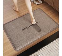 SFgFGfcghC Alfombrilla de baño Tejida de Lino con Esponja Espesa, Absorbente de Agua, Alfombrilla Antideslizante para los pies, de Secado rápido y Resistente a Las Manchas para baños,80 * 120cm
