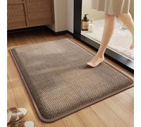 SFgFGfcghC Alfombrilla de baño Tejida de Lino con Esponja Espesa, Absorbente de Agua, Alfombrilla Antideslizante para los pies, de Secado rápido y Resistente a Las Manchas para baños,60 * 90cm