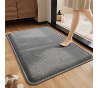 SFgFGfcghC Alfombrilla de baño Tejida de Lino con Esponja Espesa, Absorbente de Agua, Alfombrilla Antideslizante para los pies, de Secado rápido y Resistente a Las Manchas para baños,60 * 90cm