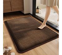 SFgFGfcghC Alfombrilla de baño Tejida de Lino con Esponja Espesa, Absorbente de Agua, Alfombrilla Antideslizante para los pies, de Secado rápido y Resistente a Las Manchas para baños,40 * 60cm