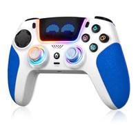 SFGSUP Mando Inalámbrico para PS5/PC/Steam Deck,con Joystick&Gatillo Efecto Hall/8 Colore iluminación RGB/Giroscopio 6 Ejes/Turbo/Doble Vibración/Programable/Empuñadura Antideslizante/Batería 1500 mAh