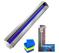 Sfioratore a cascata in Acciaio INOX per laghetti per Pesci, fontane a cascata per Piscine Integrate, filtri a parete per giochi d'acqua da 63, 59, 50, 48, 36, 30, 24, 18, 16 pollici (92 cm)