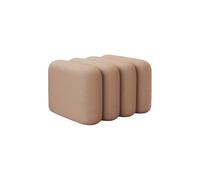 SFJATTA Banco para el pie de Cama Lana de Cordero, Banco tapizado para recibidor con diseño Moderno de Ondas, Blanco Crema para Dormitorio, Zapatero Estilo Teclas de Piano(Khaki,40 * 37 * 36cm)