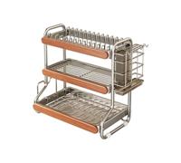 SFJATTA Dish Drying Rack Over The Sink with Dustproof Flip Cover,