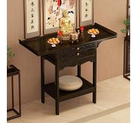 SFJATTA Mesa de Altar con cajón y Estante, Mesa de Altar de meditación de bambú, Ideal para prácticas espirituales y decoración, para Sala de Estar y Estudio(50 * 33 * 100cm)