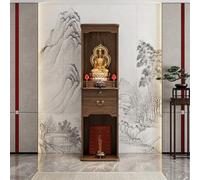 SFJATTA Mesa de Altar con Espacio de Almacenamiento, Mesa de ofrendas con Pedestal y Armario Chino, Ideal para Sala de Estar, Dormitorio u Oficina(48 * 42 * 176cm)