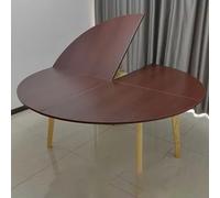 SFJATTA Mesa Redonda Plegable, extensión para Mesa de Comedor, Tablero Redondo Plegable de Gran diámetro, Mesa para Catering, Banquetes y Fiestas sin Patas(Brown,240cm/94.5")