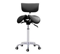 SFKLYU Silla Ergonómica Tipo Montura, Taburete de Bar Sin Brazos en Cuero PU, Silla Dental/de Oficina para Salones, Spas, Centros de Belleza, Masajes, Clínicas Dentales Oficinas Casa,A1,52~70CM