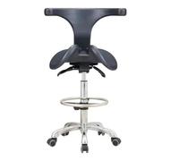 SFKLYU Taburete con Sillín para Dentista con Respaldo, Silla con Sillín Ergonómica, Taburete De Salón Ajustable, Silla De Dentista, Taburete con Sillín De Elevación Hidráulica,A6