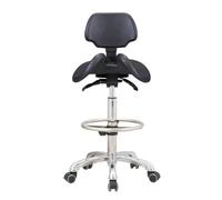 SFKLYU Taburete con Sillín para Dentista con Respaldo, Silla con Sillín Ergonómica, Taburete De Salón Ajustable, Silla De Dentista, Taburete con Sillín De Elevación Hidráulica,A4