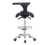 SFKLYU Taburete con Sillín para Dentista con Respaldo, Silla con Sillín Ergonómica, Taburete De Salón Ajustable, Silla De Dentista, Taburete con Sillín De Elevación Hidráulica,A7
