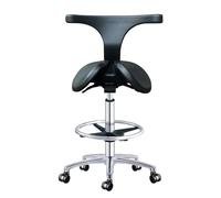 SFKLYU Taburete Ergonómico Tipo Silla de Montar Estilo Dividido con Elevación Hidráulica, Silla Médica Giratoria con Ruedas y Respaldo, Ideal para Consultorios Dentales, Cocinas,A2,54~74CM