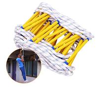 SFNIOKFG Escalera de Escape en Caso de Incendios de 2 a 8 Pisos Escaleras de Cuerda de Seguridad de Emergencia Escaleras de Seguridad con Ganchos a presión Retardante de Llama 3M 5M